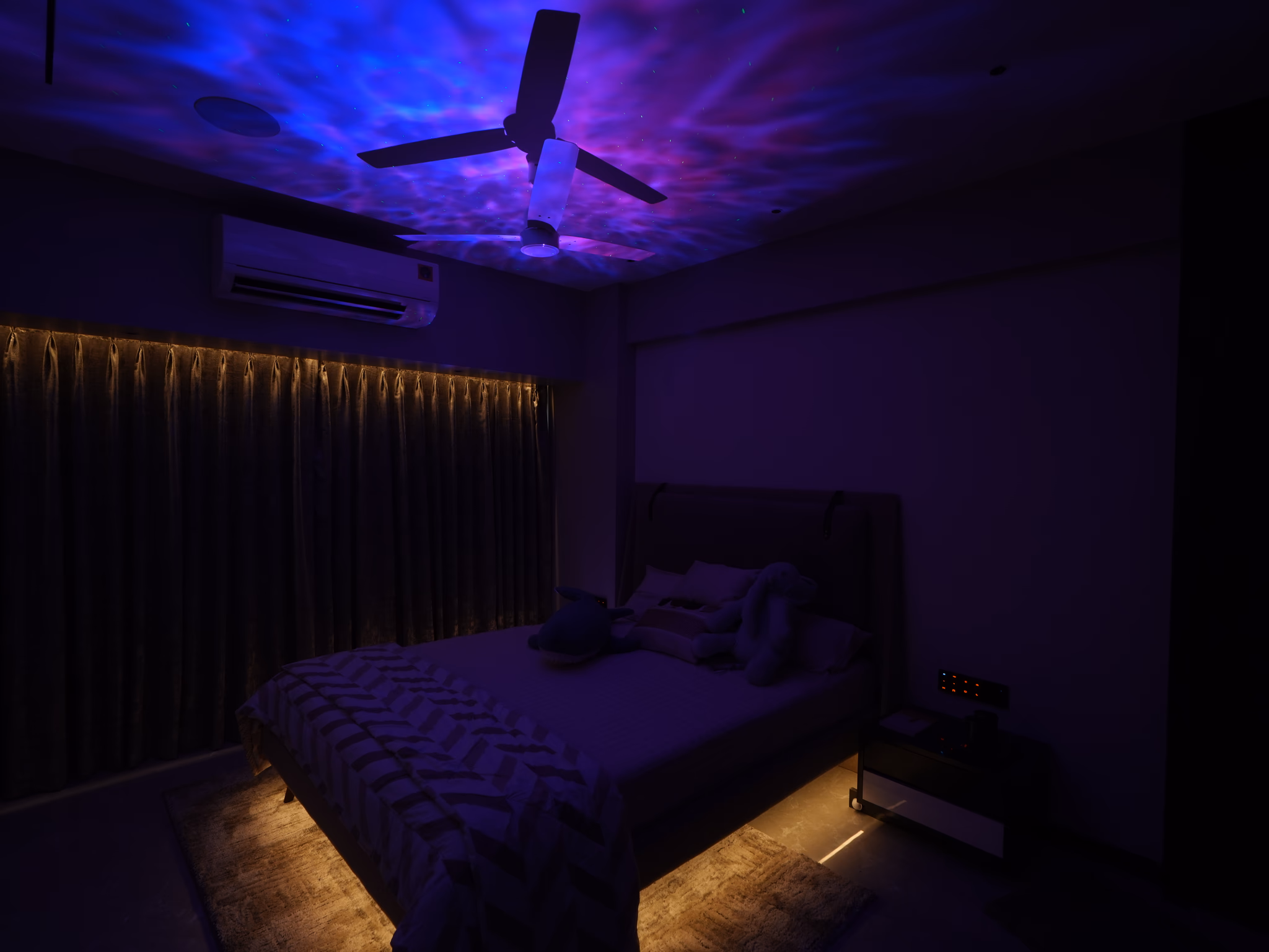 Smart living room with ambient lighting