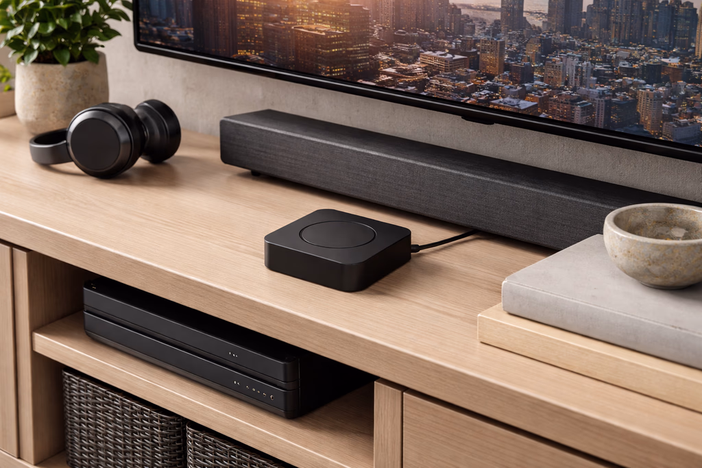 Smart automation hub in a modern bedroom